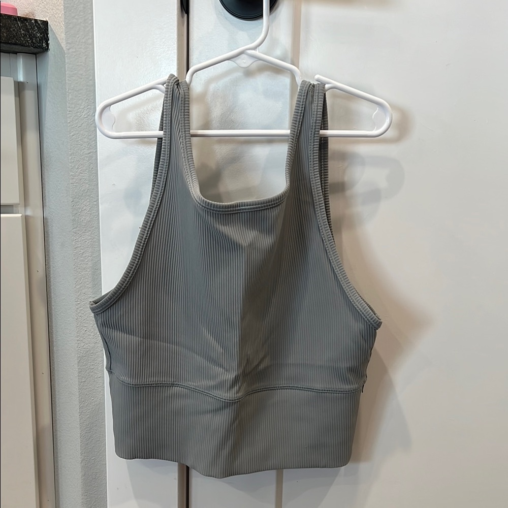 Lululemon Athletica Ribbed Gray Crop Top